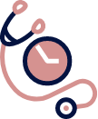 Stethoscope and clock